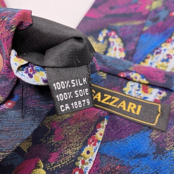 Vintage Silk Mens Tie Lot of 8 90s Claiborne Sazzari Hardy Amies R Andreotti - Picture 10 of 13